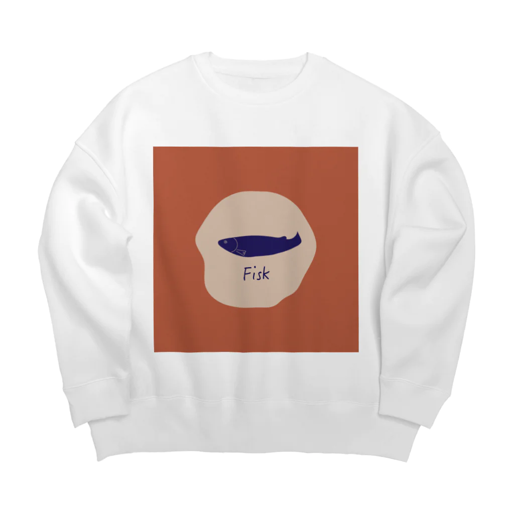 naho_designのさかなスウェット Big Crew Neck Sweatshirt