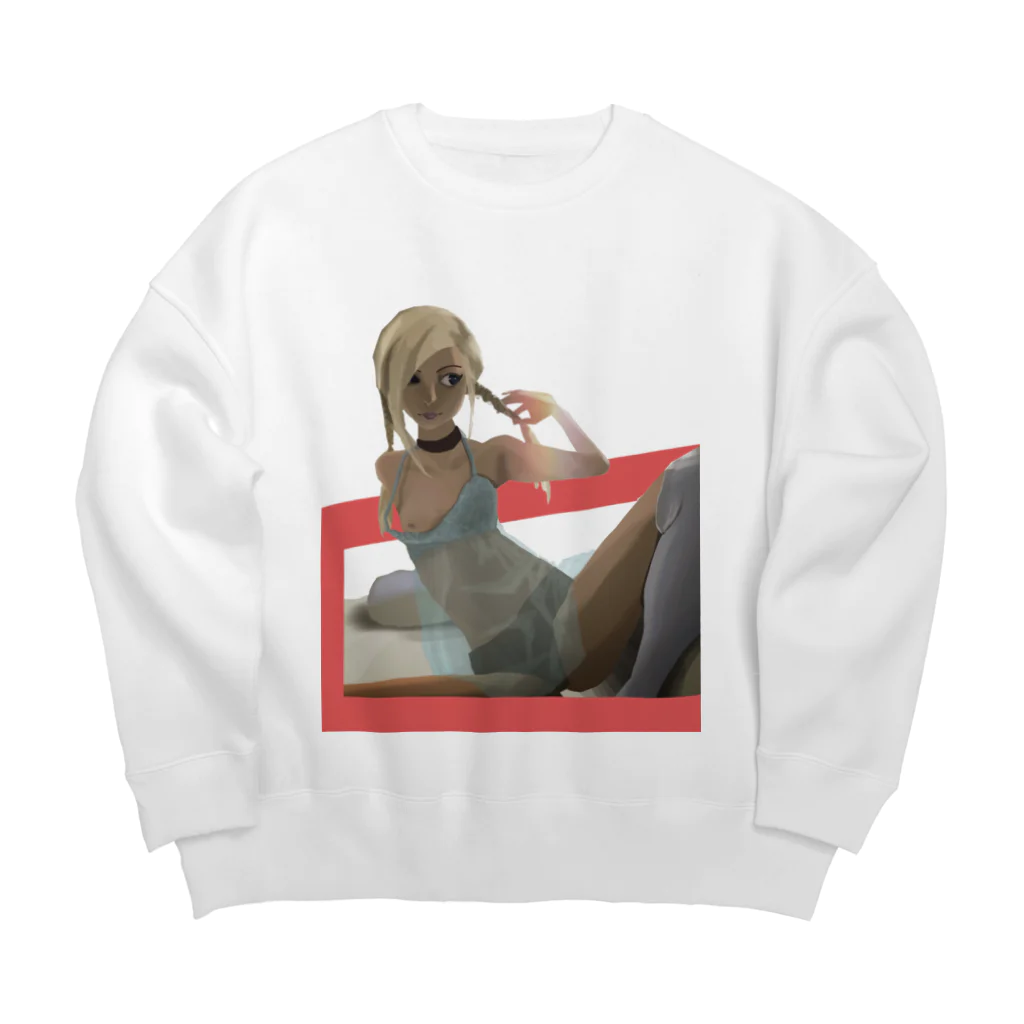 可愛い女の子職人vent4444の後光 Big Crew Neck Sweatshirt