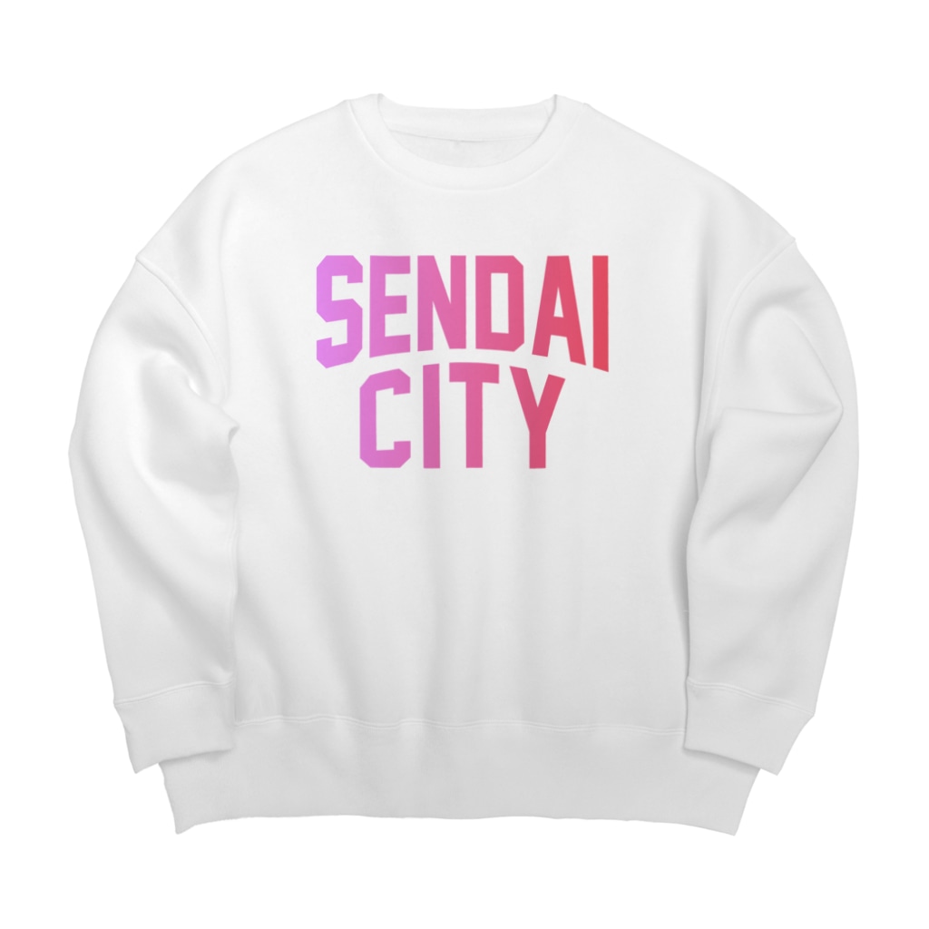 JIMOTO Wear Local Japanの仙台市 SENDAI CITY Big Crew Neck Sweatshirt