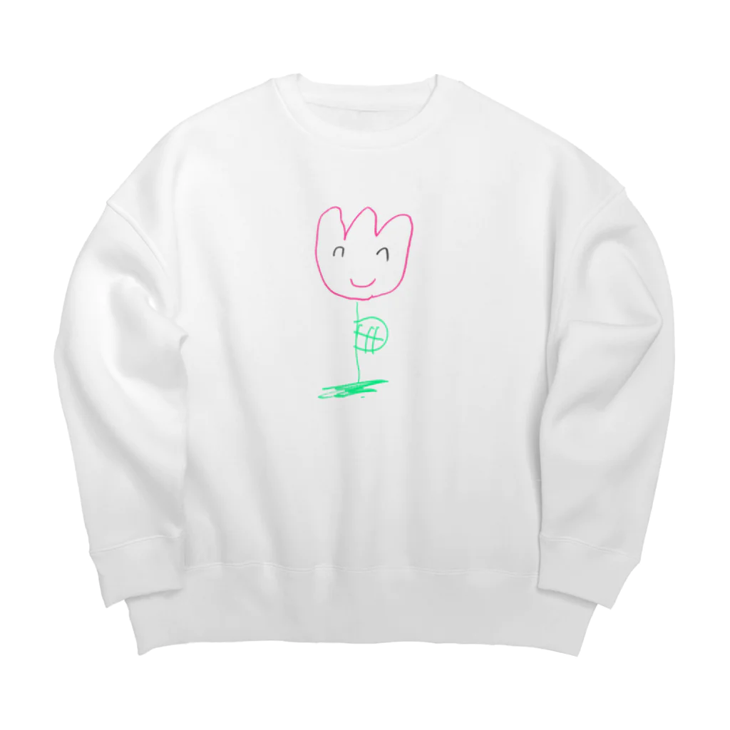 hacoaの5歳のこのさんが描いた「ちゅーりっぷ」 Big Crew Neck Sweatshirt