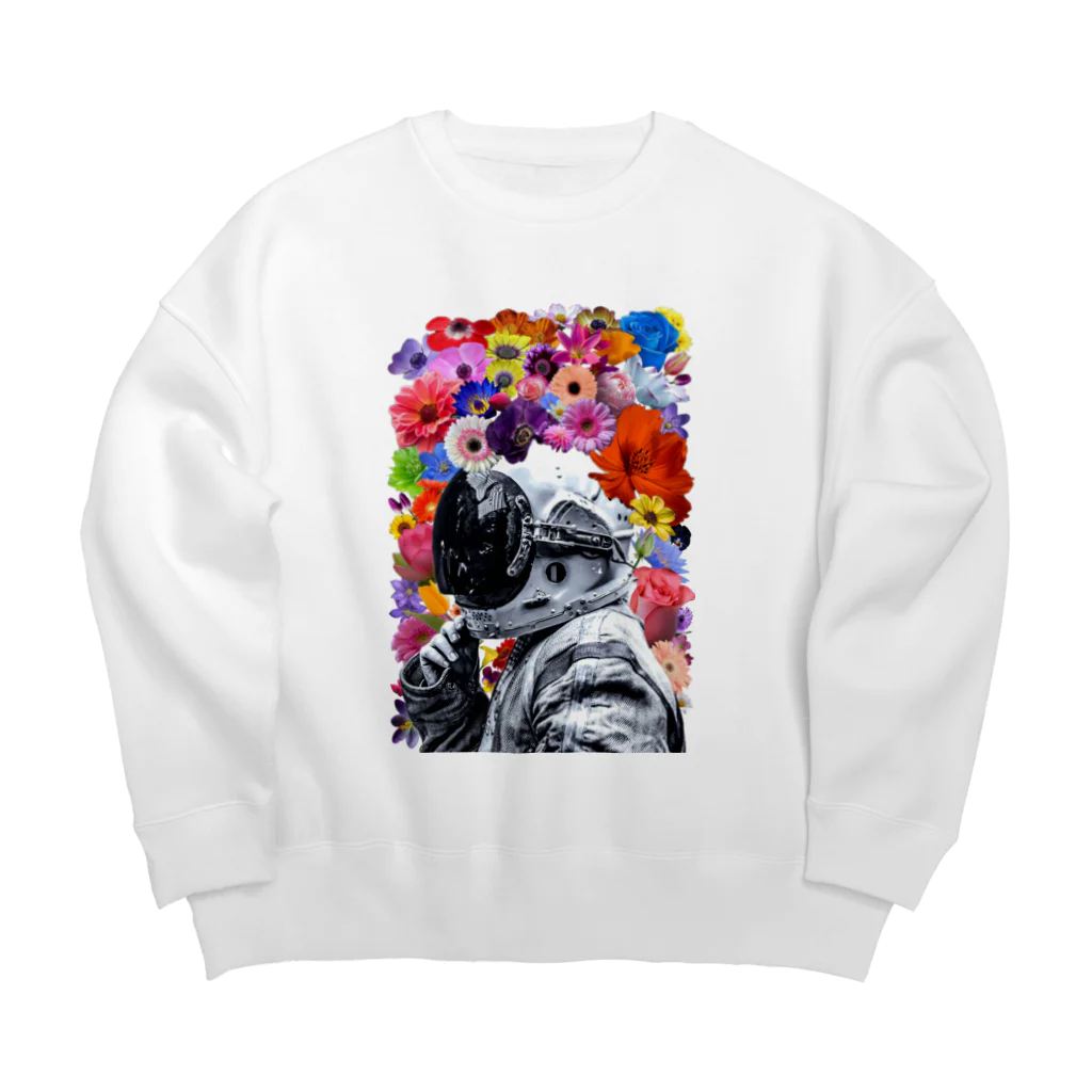 sapphirusのASTRONAUT and FLOWERS Big Crew Neck Sweatshirt