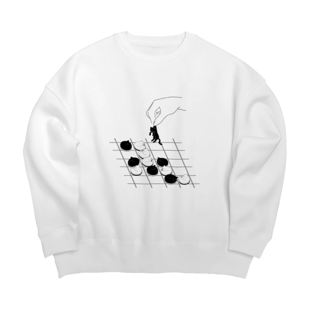 氷熊のおみせのねこのリバーシゲーム Big Crew Neck Sweatshirt