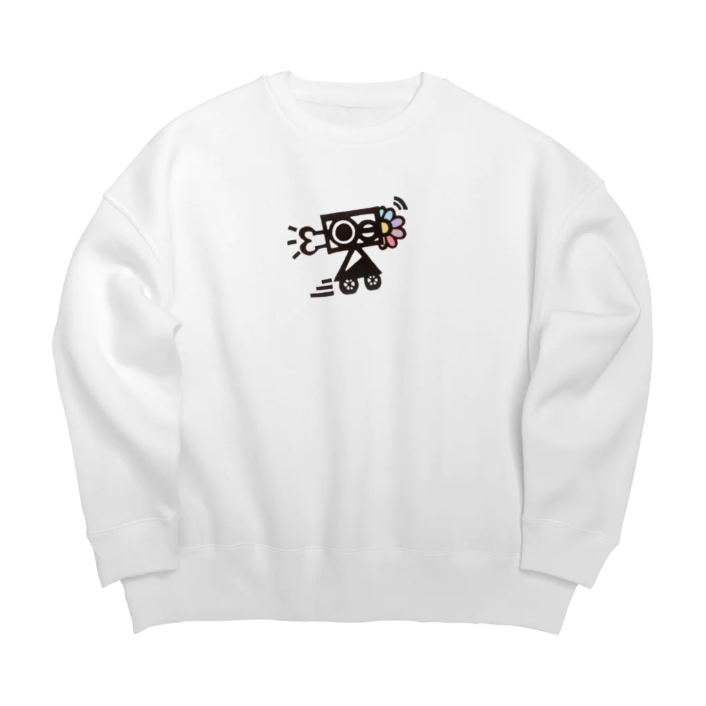 あむのお部屋のカラフルろーじー Big Crew Neck Sweatshirt