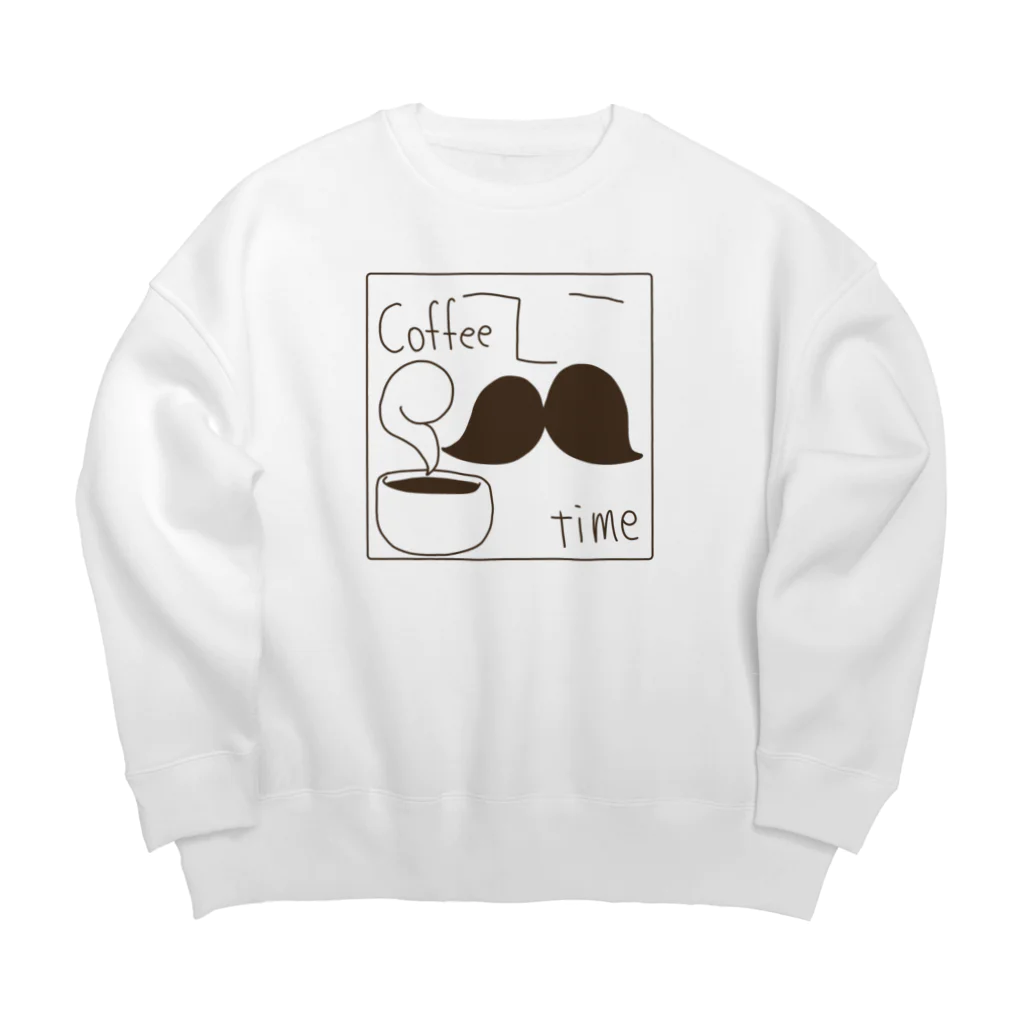 ぱくちのお店の珈琲時間 Big Crew Neck Sweatshirt