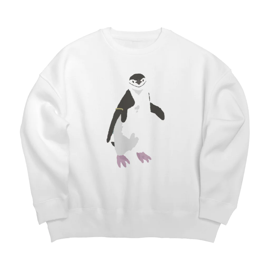 しいくいんのヒゲペンギン Big Crew Neck Sweatshirt