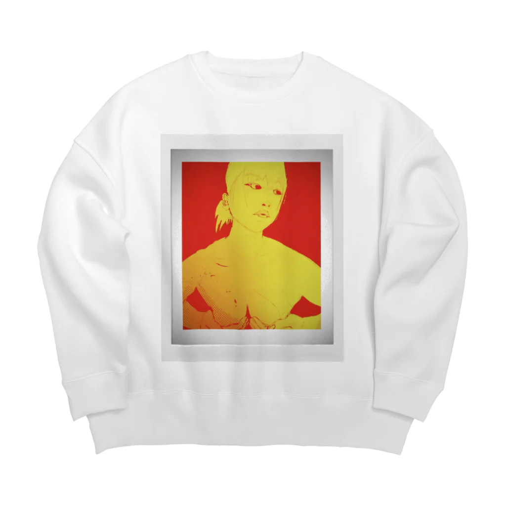 可愛い女の子職人vent4444の手ぶら Big Crew Neck Sweatshirt