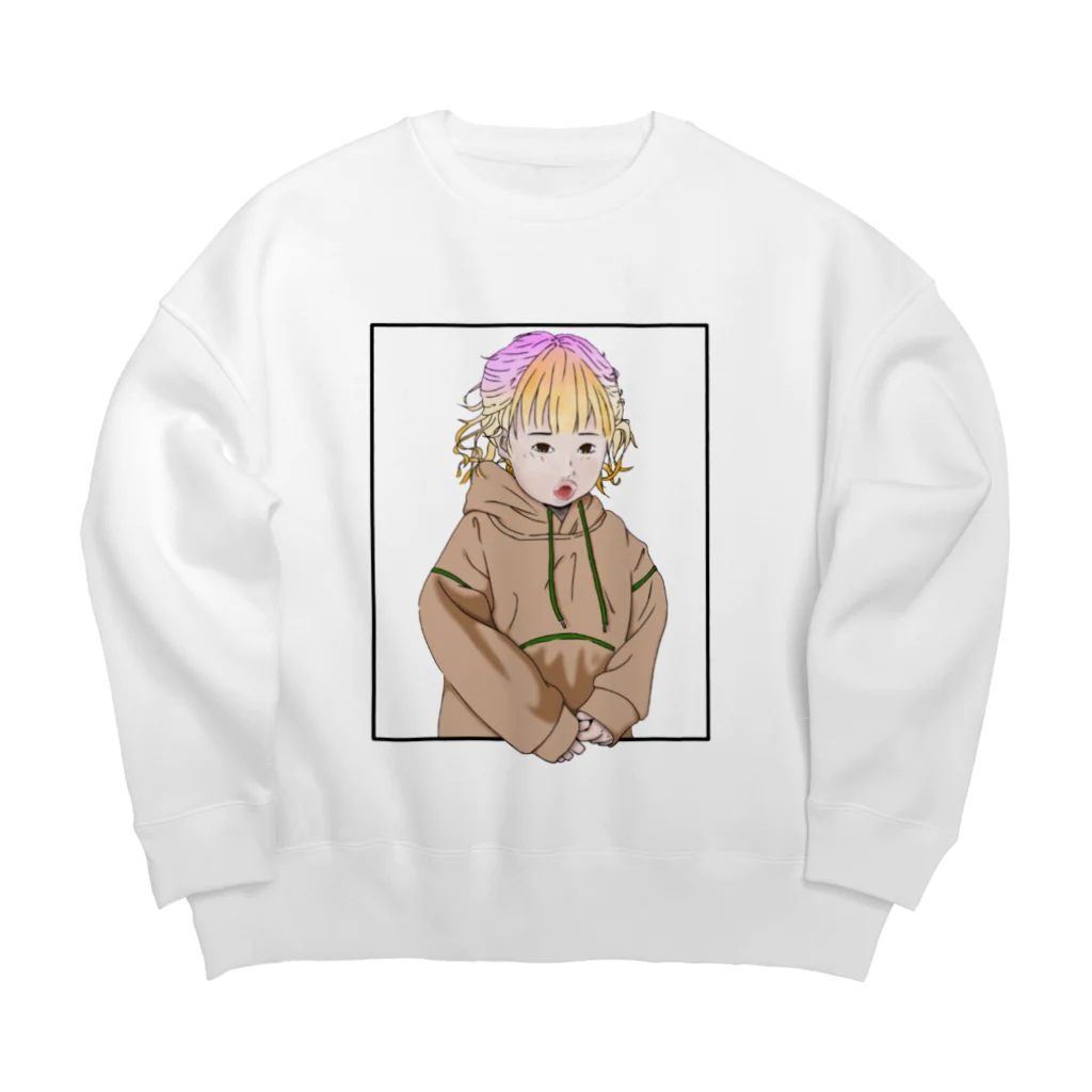 WaCoTsuのbaby face  Big Crew Neck Sweatshirt