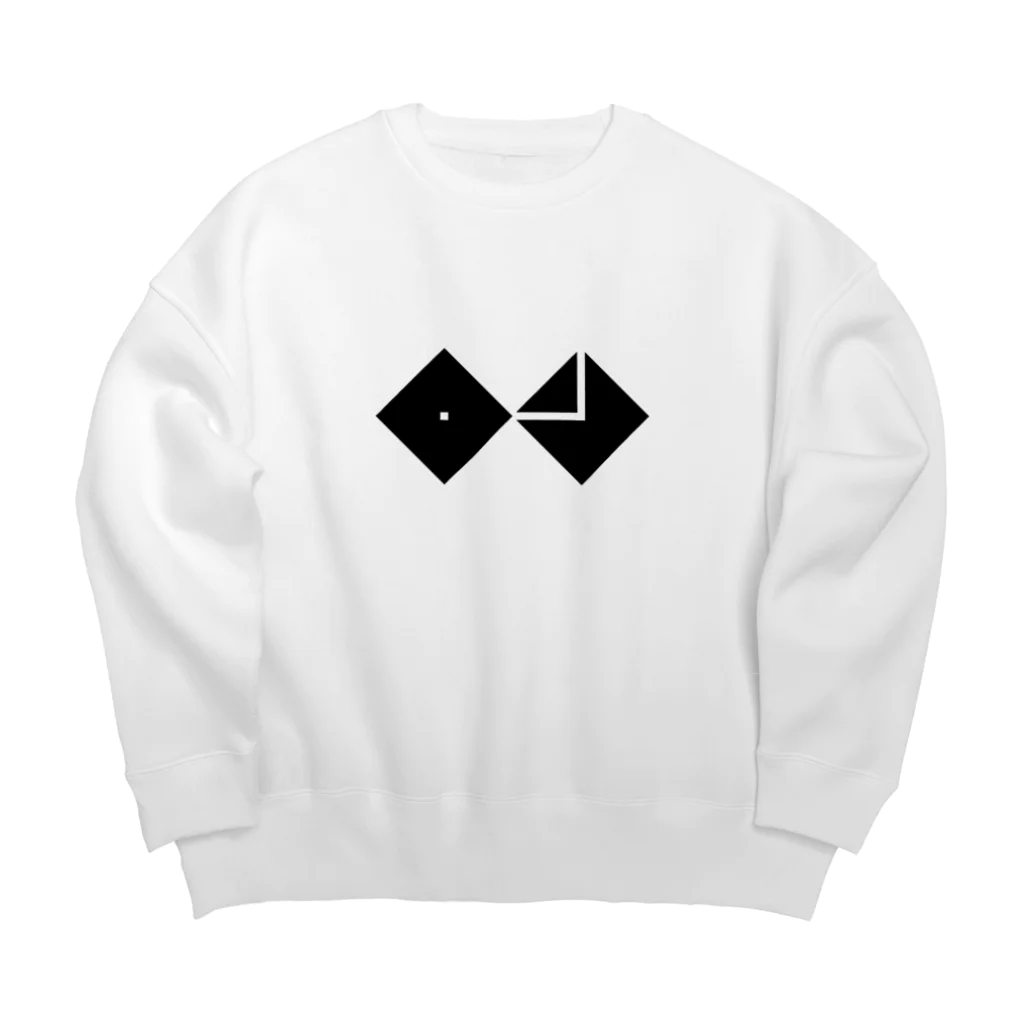 麻雀の麻雀/ロン② Big Crew Neck Sweatshirt