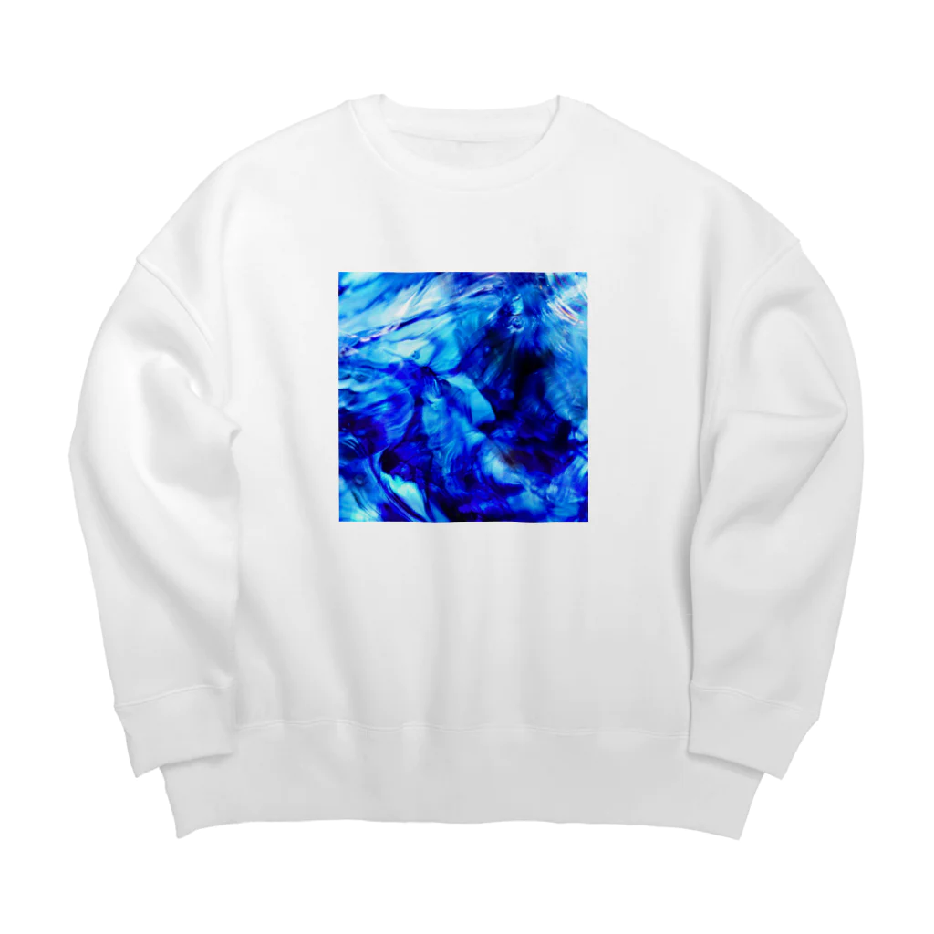 青空骨董市のガラスの記憶 -yuragi- Big Crew Neck Sweatshirt