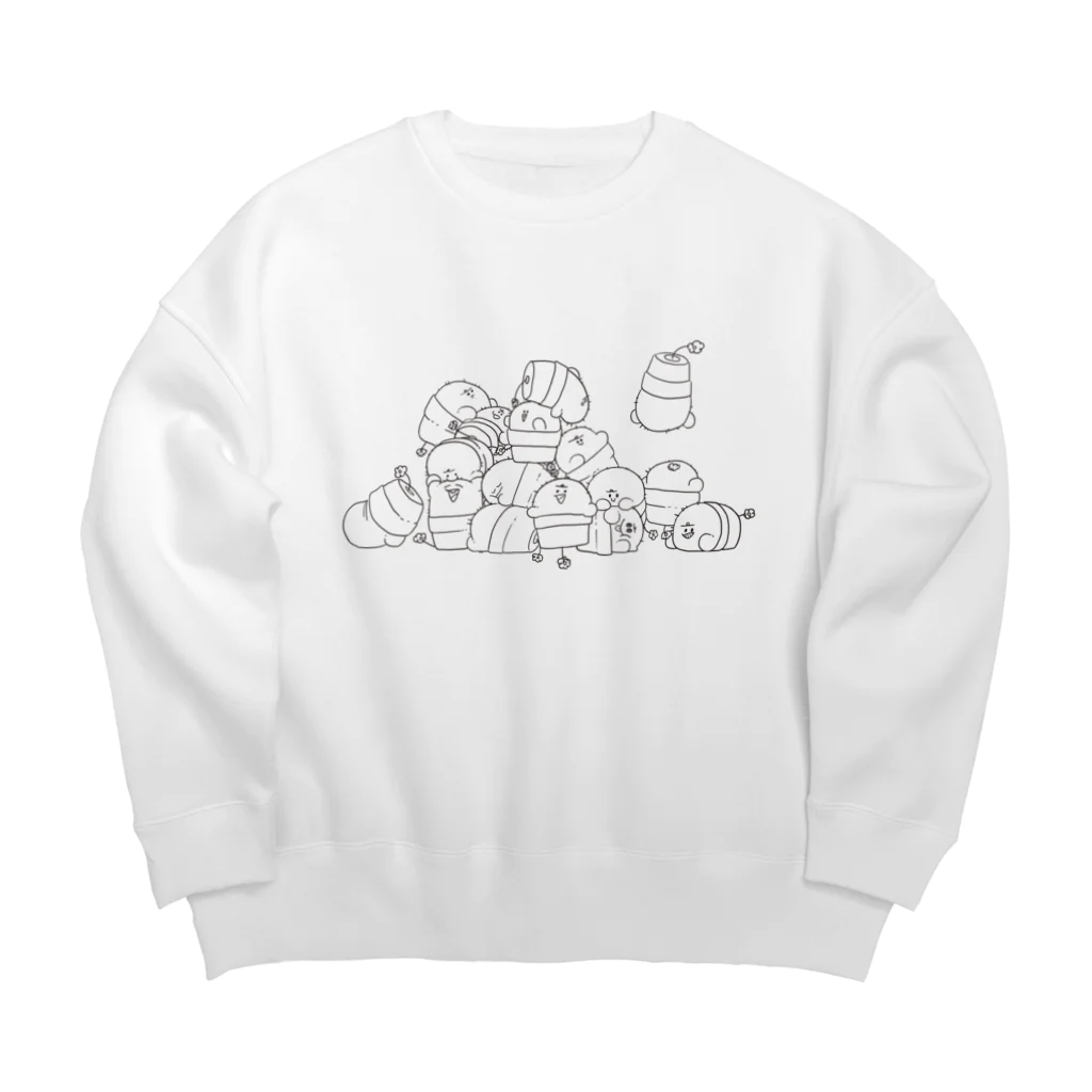 ぐちつぼのイッパイサボテン ビッグスウェット Big Crew Neck Sweatshirt