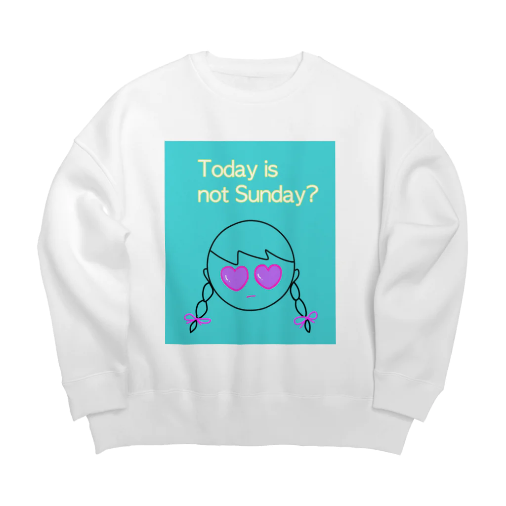 rottencaのToday is not Sunday? Big Crew Neck Sweatshirt