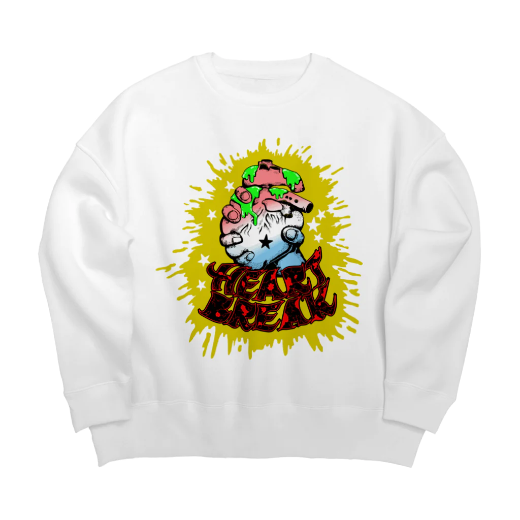 TRAVA design SHOPのハートブレイク Big Crew Neck Sweatshirt