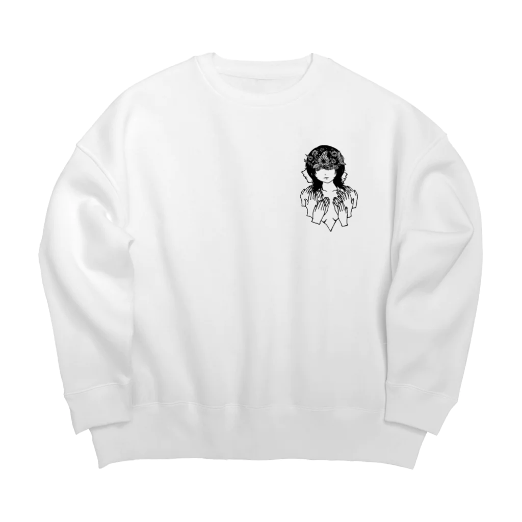 たにみと死の淵の千手観音ちゃん Big Crew Neck Sweatshirt