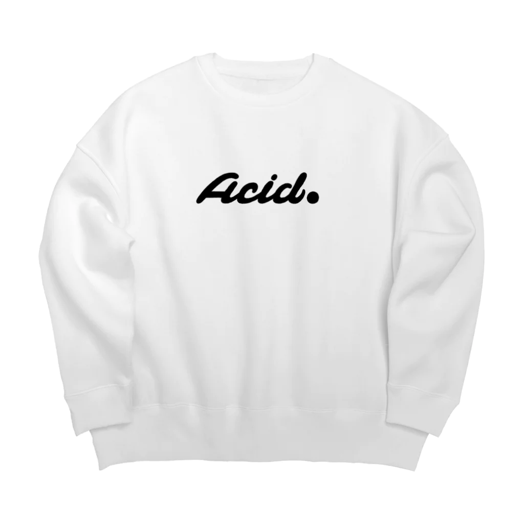 森の部屋のAcid ☺ Black Big Crew Neck Sweatshirt