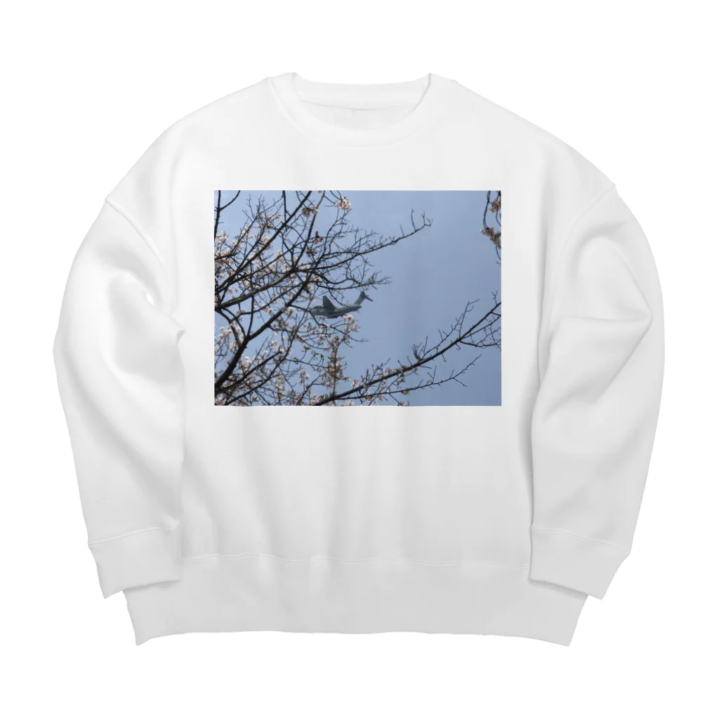 pomwoの飛行機好きなあなたへ Big Crew Neck Sweatshirt