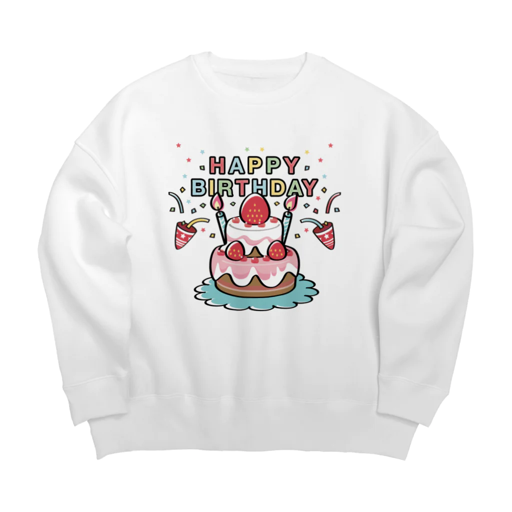 イラスト MONYAAT のCT61HAPPY BRITHDAY  Big Crew Neck Sweatshirt