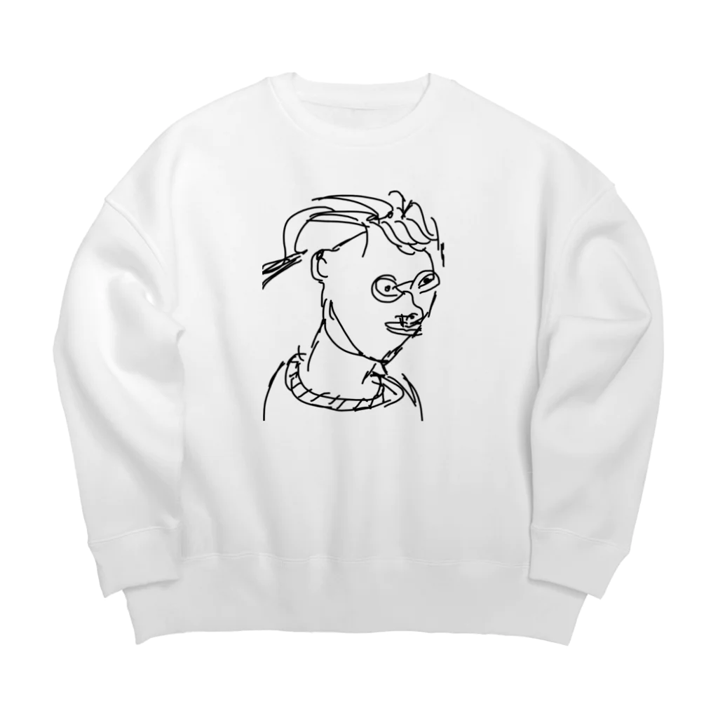 ⚰️の田舎のおばちゃん Big Crew Neck Sweatshirt