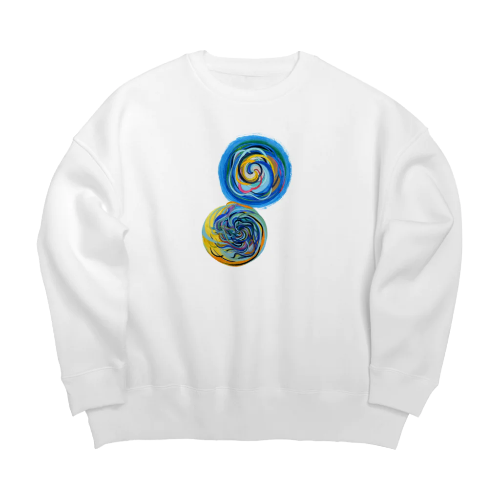 liangraphicsの相互引力イラスト Big Crew Neck Sweatshirt