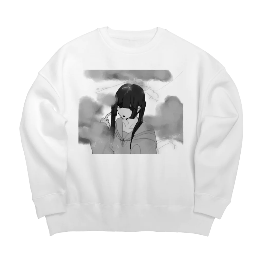 ⌁の雷電 Big Crew Neck Sweatshirt