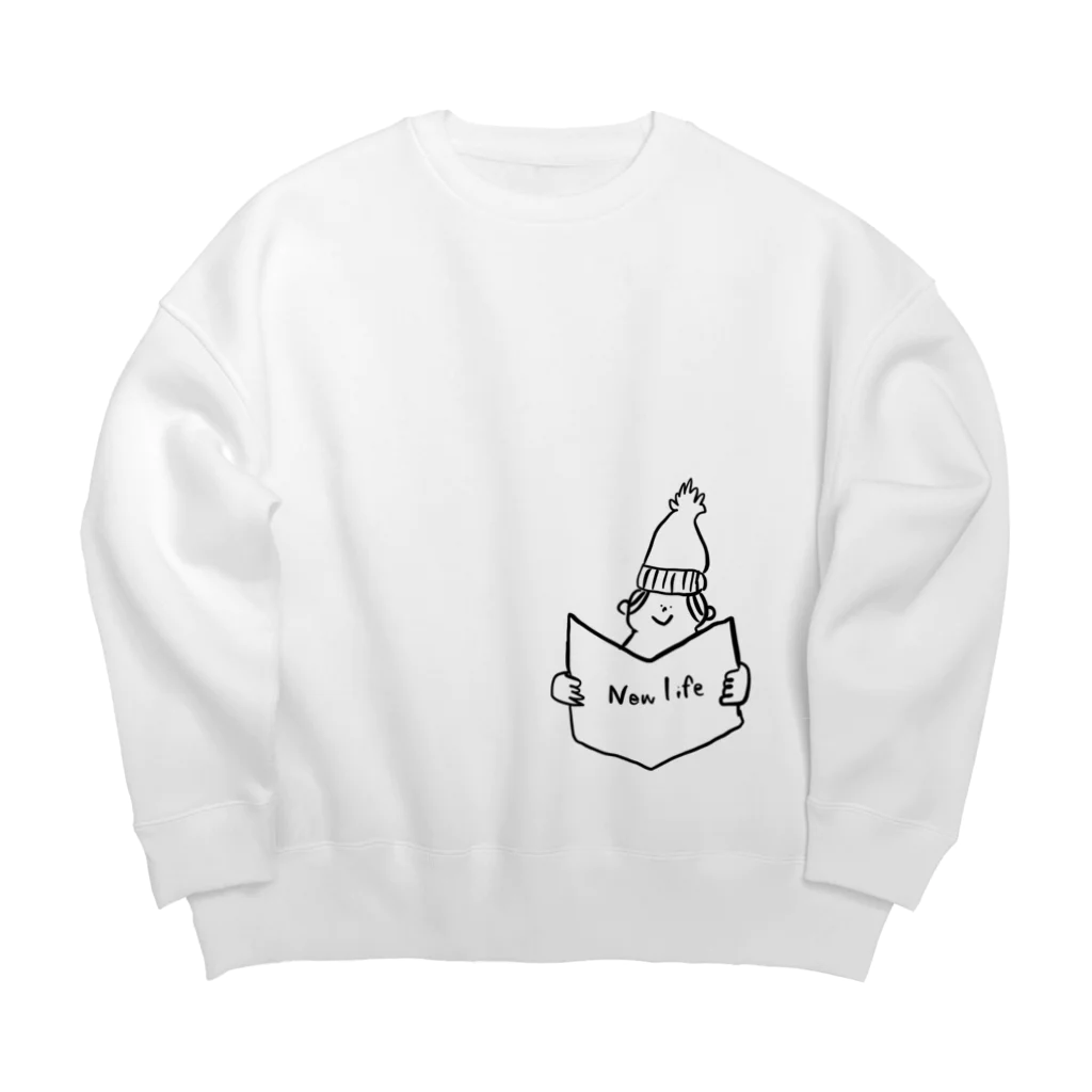 ゆきんこのnew life Big Crew Neck Sweatshirt