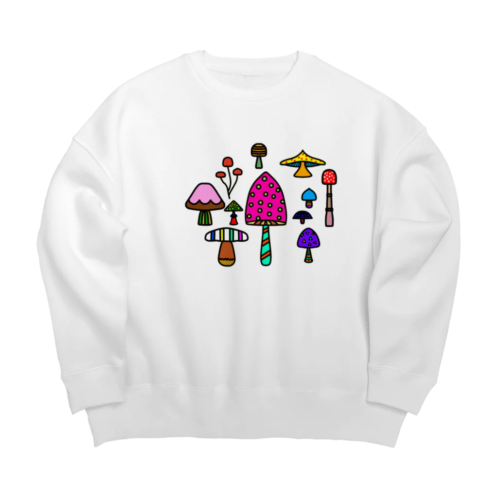 toki-nekoのときのこ山だらけ Big Crew Neck Sweatshirt