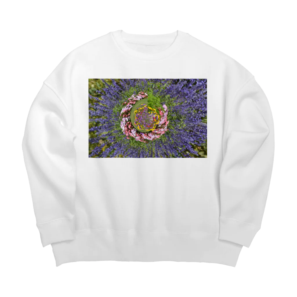 Ashidoriのぐるぐる花々 Big Crew Neck Sweatshirt