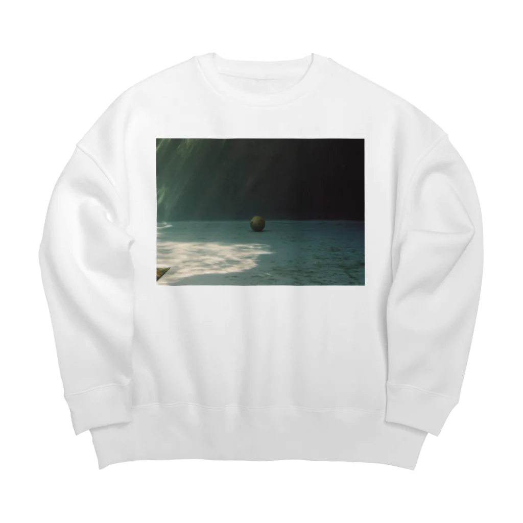 青のひとりさみしいね Big Crew Neck Sweatshirt