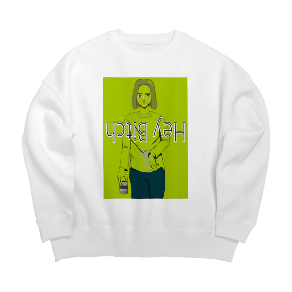 Agre...//のHey Bitch Big Crew Neck Sweatshirt