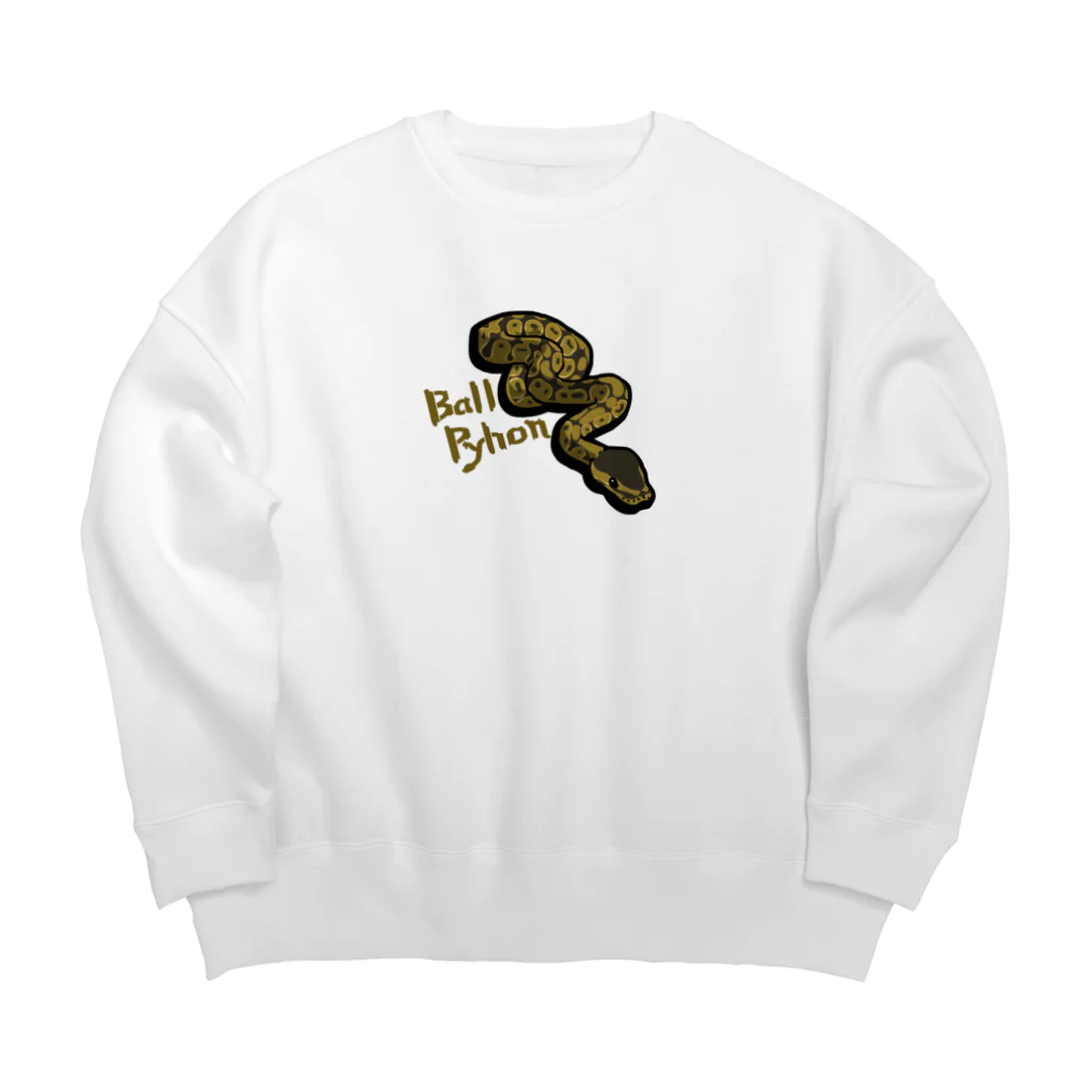 Sumireptiles🐍__爬虫類・生き物グッズのボールパイソン(ノーマル) Big Crew Neck Sweatshirt