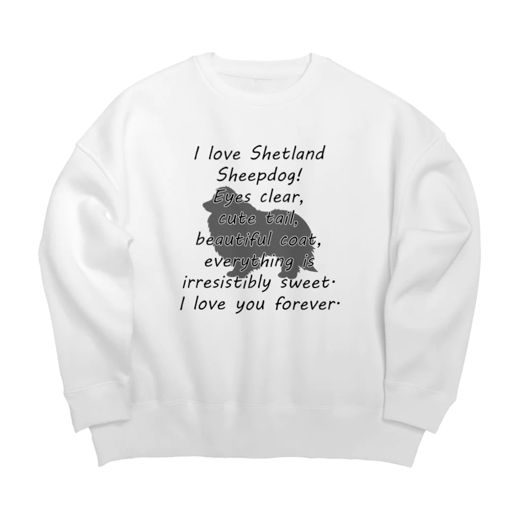 onehappinessのシェットランドシープドッグ Big Crew Neck Sweatshirt