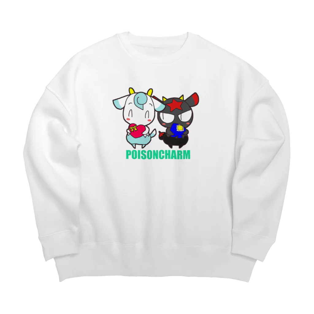 POISONCHARM電脳露店2号のアオヤギさんとミヤギちゃん Big Crew Neck Sweatshirt