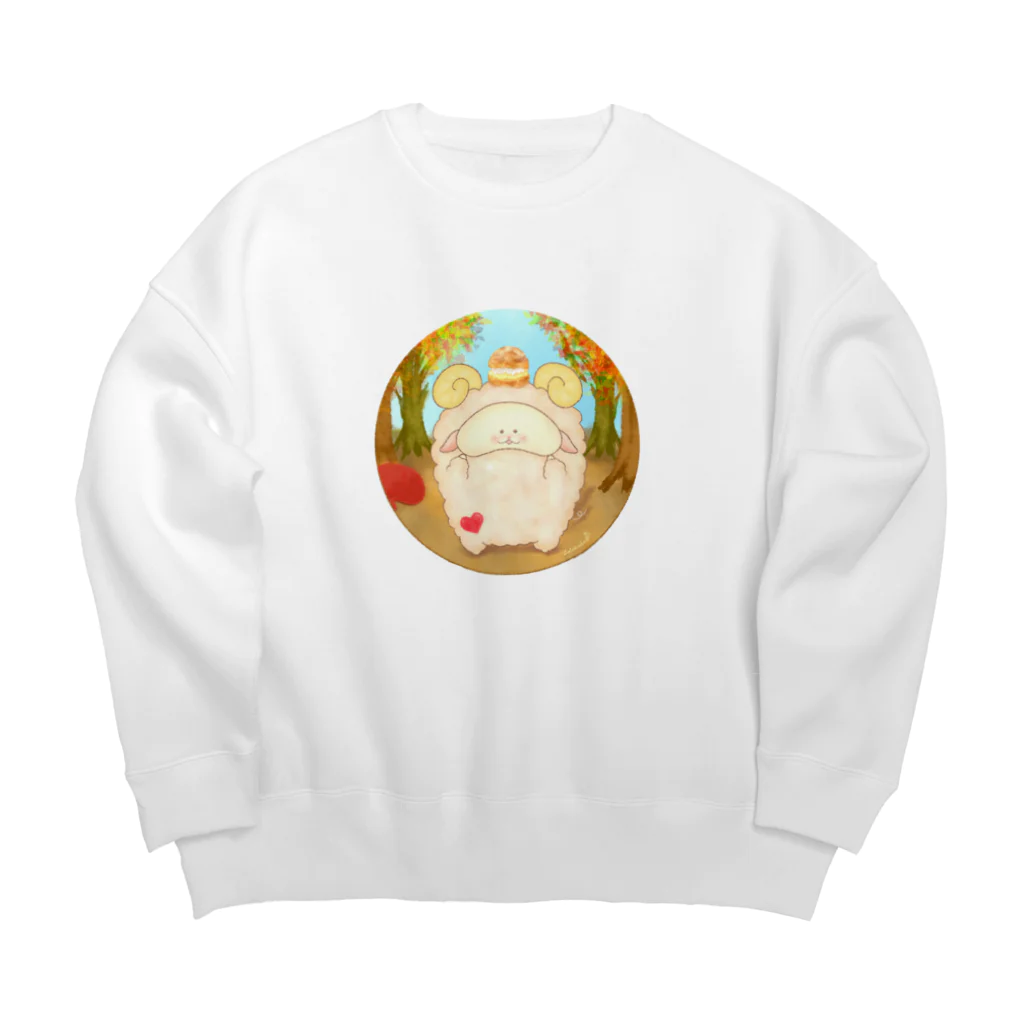 どるちぇ＊うさぎの《10》＊ふわあま*どるちぇひつじ＊inどるちぇ街 Big Crew Neck Sweatshirt