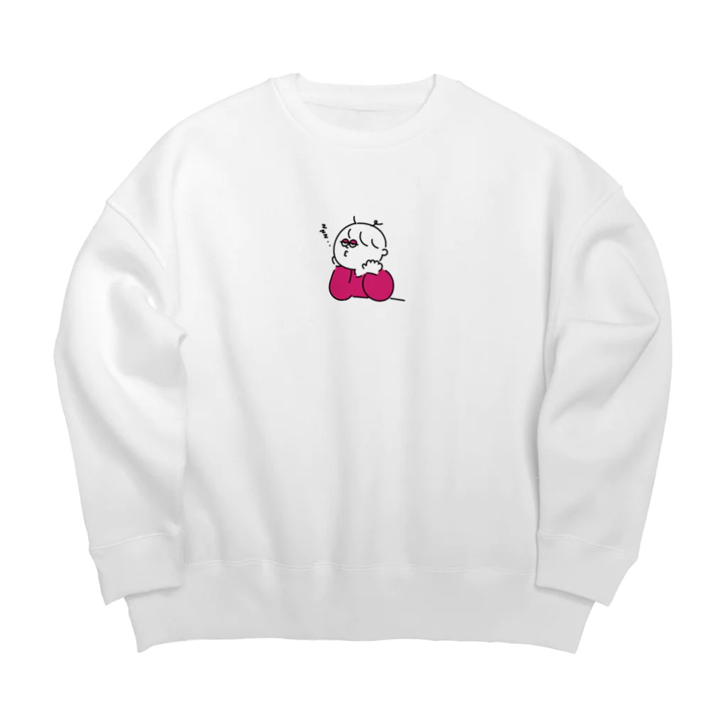 ぱんつのおやつのねむねむくん Big Crew Neck Sweatshirt