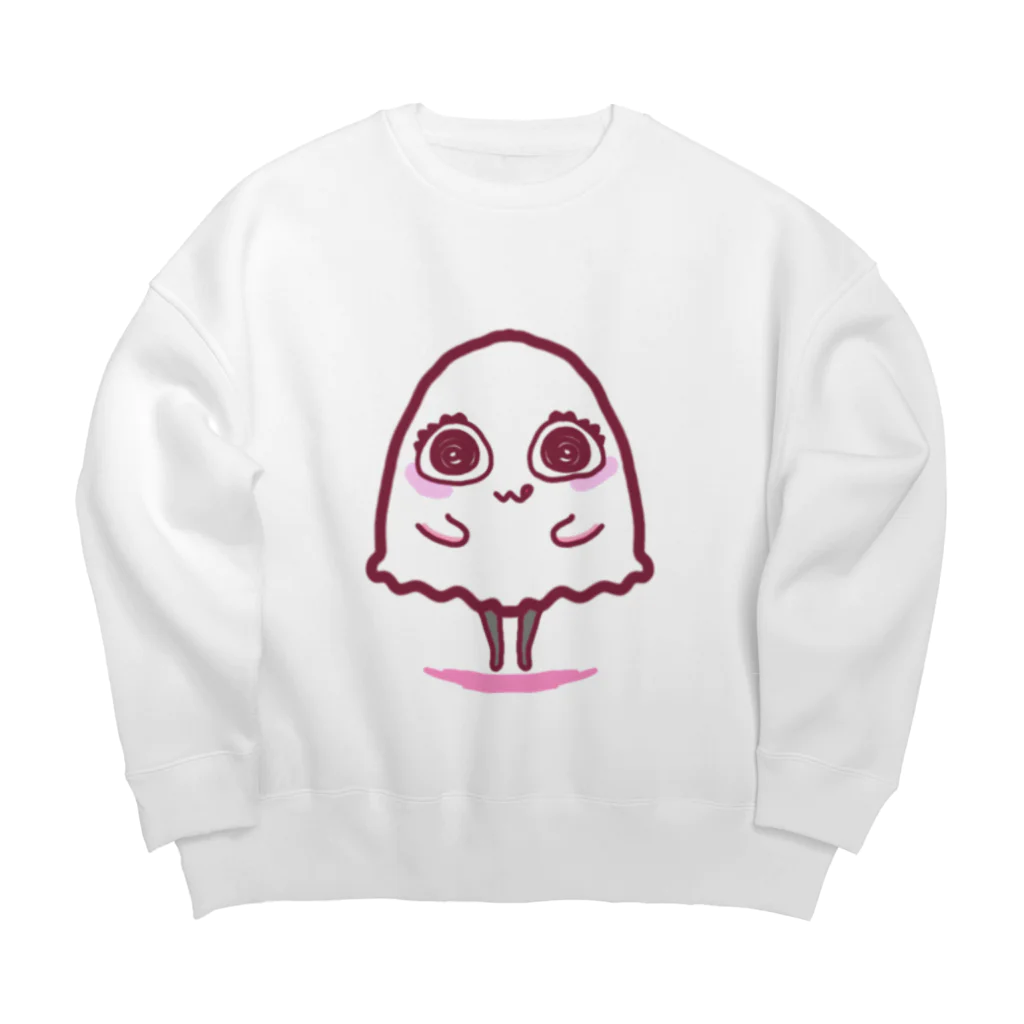 Ri0のいたずらおばけちゃん(ぴんく) Big Crew Neck Sweatshirt