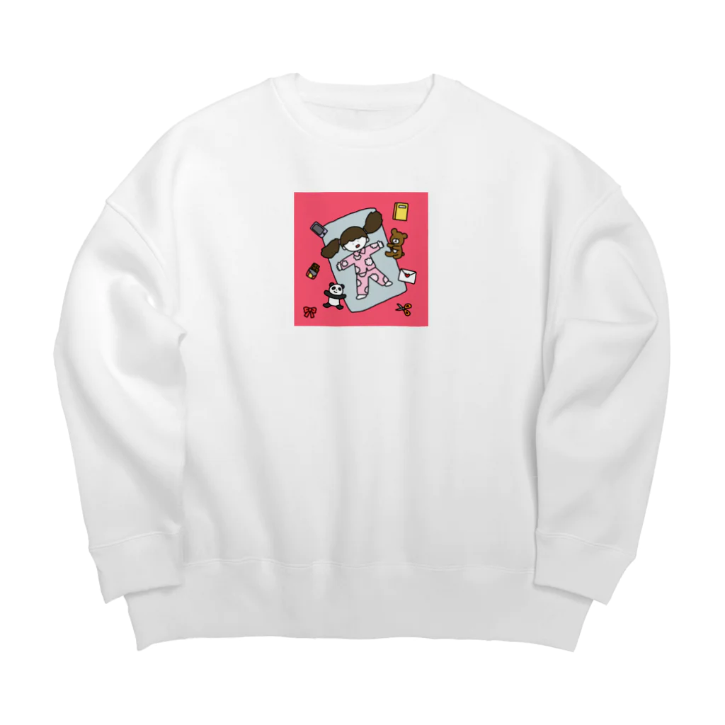 さかもとこのみのグッズやさんのだらりんちょ Big Crew Neck Sweatshirt