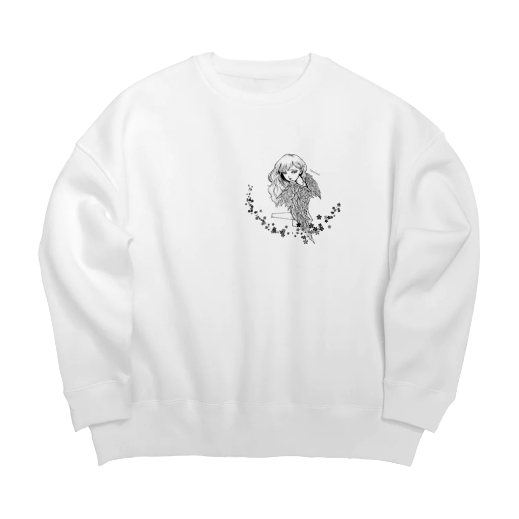 たにみと死の淵の堕天使ちゃん Big Crew Neck Sweatshirt