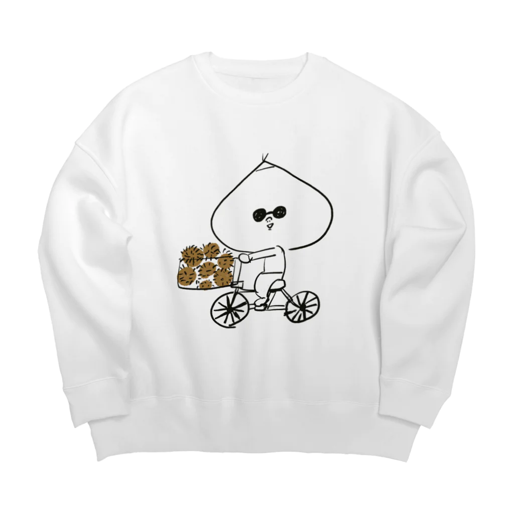 ひろキャラのくり太さんの栗ひろい Big Crew Neck Sweatshirt