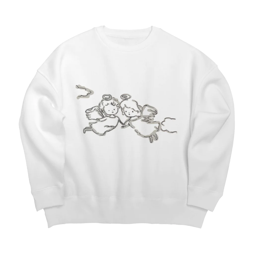 aaask_weaveのゆるてんしちゃんず Big Crew Neck Sweatshirt