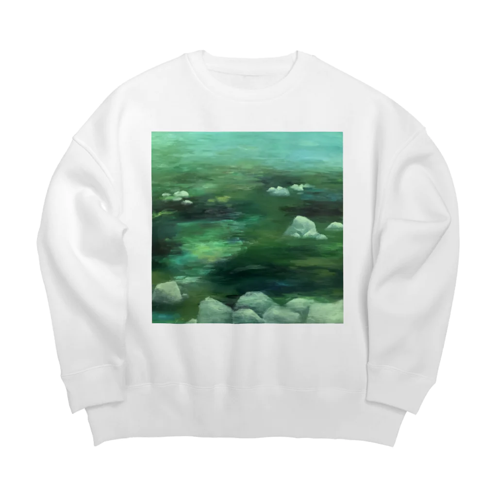 meiyuのお店の水面 Big Crew Neck Sweatshirt