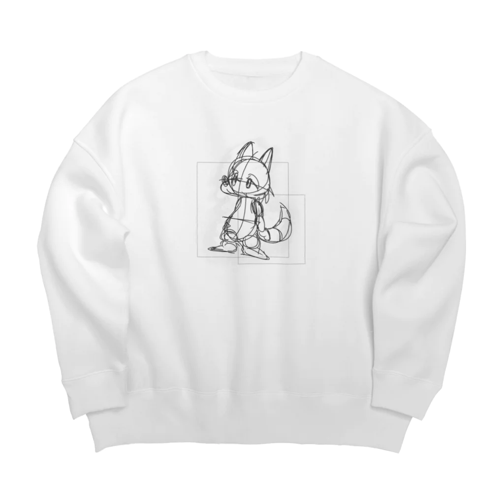 ぱ !のオオカミ Big Crew Neck Sweatshirt