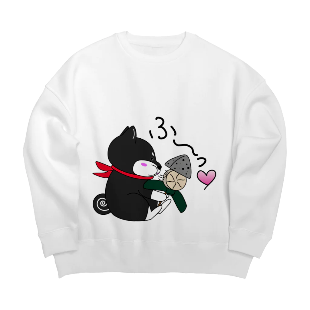 黒柴の梅吉でやんすのちゃっぶい季節にはおでんが1番！ Big Crew Neck Sweatshirt