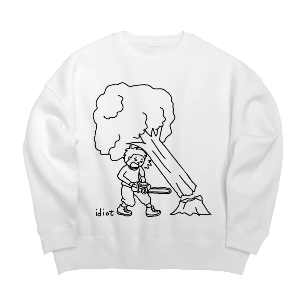 おさんぽのidiot Big Crew Neck Sweatshirt