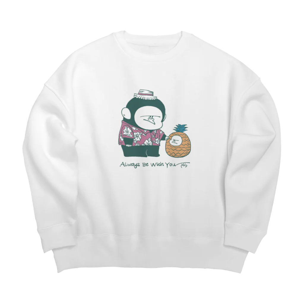 MINI BANANA ゴリラの親子のMINI BANANA 親子 Big Crew Neck Sweatshirt