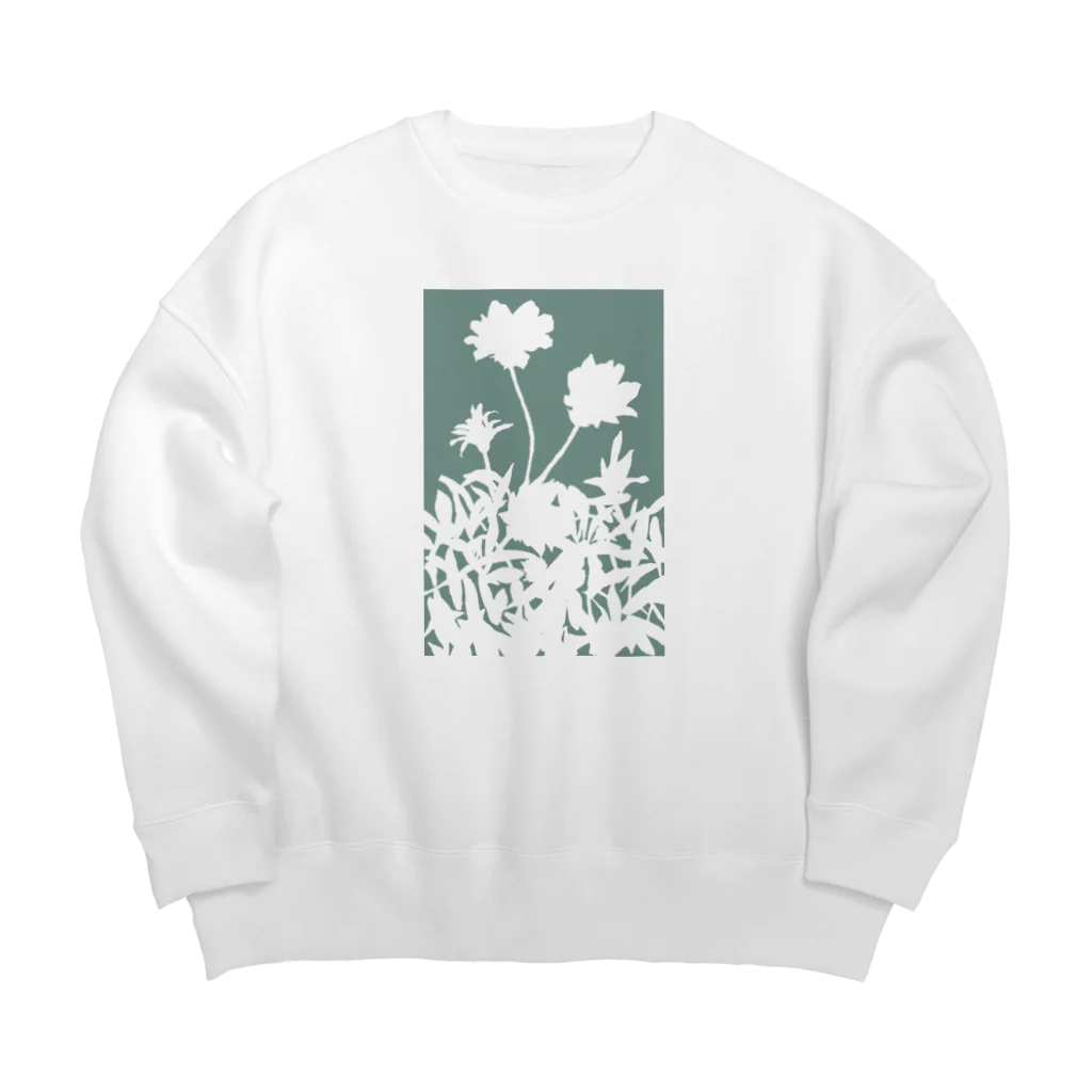 気ままに創作　よろず堂の花咲く小径③あお Big Crew Neck Sweatshirt