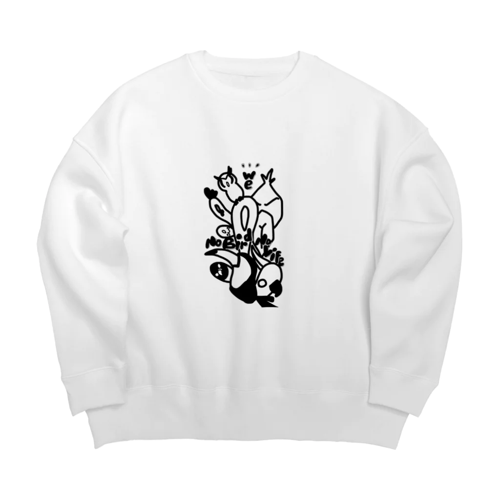 KAIKOの鳥。bird Big Crew Neck Sweatshirt