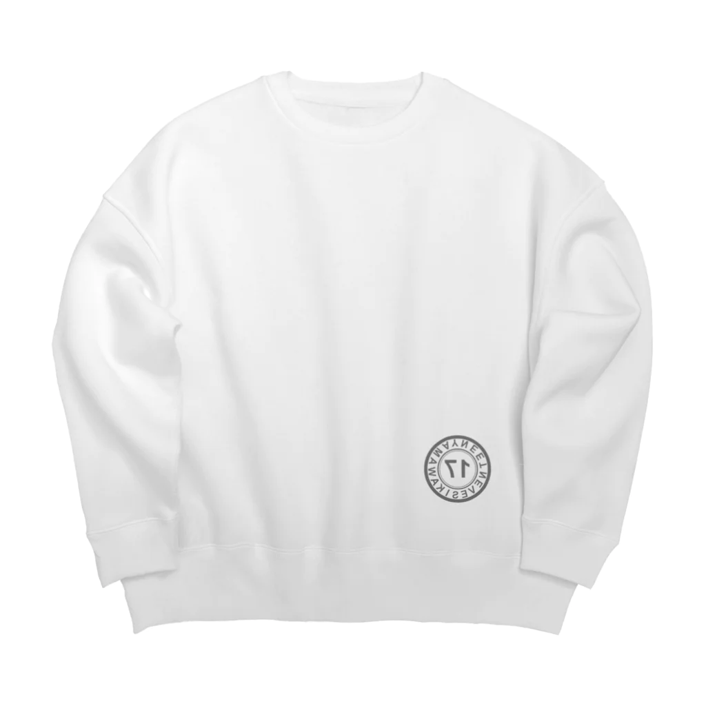 Yamawaki17のロゴ（灰） Big Crew Neck Sweatshirt