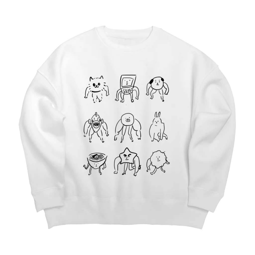 けちゃっぷごはんのお店の落書きさん、ヨーイドン Big Crew Neck Sweatshirt