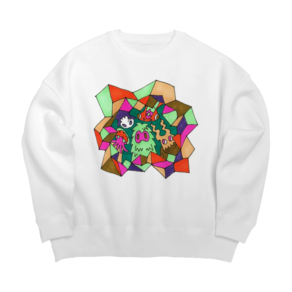 cementmilk WEBショップの君はモンスター Big Crew Neck Sweatshirt