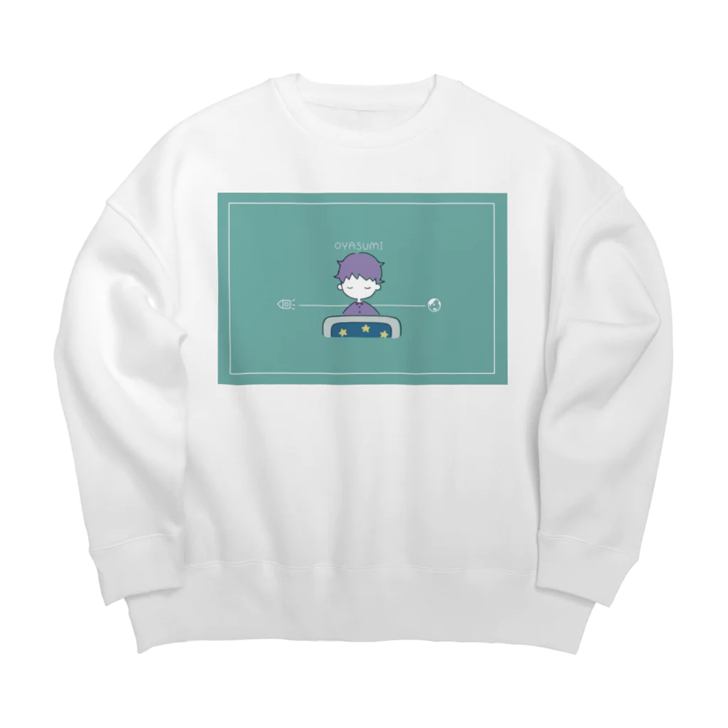 Y〇△KE__夜明けの塔のOYASUMI Big Crew Neck Sweatshirt