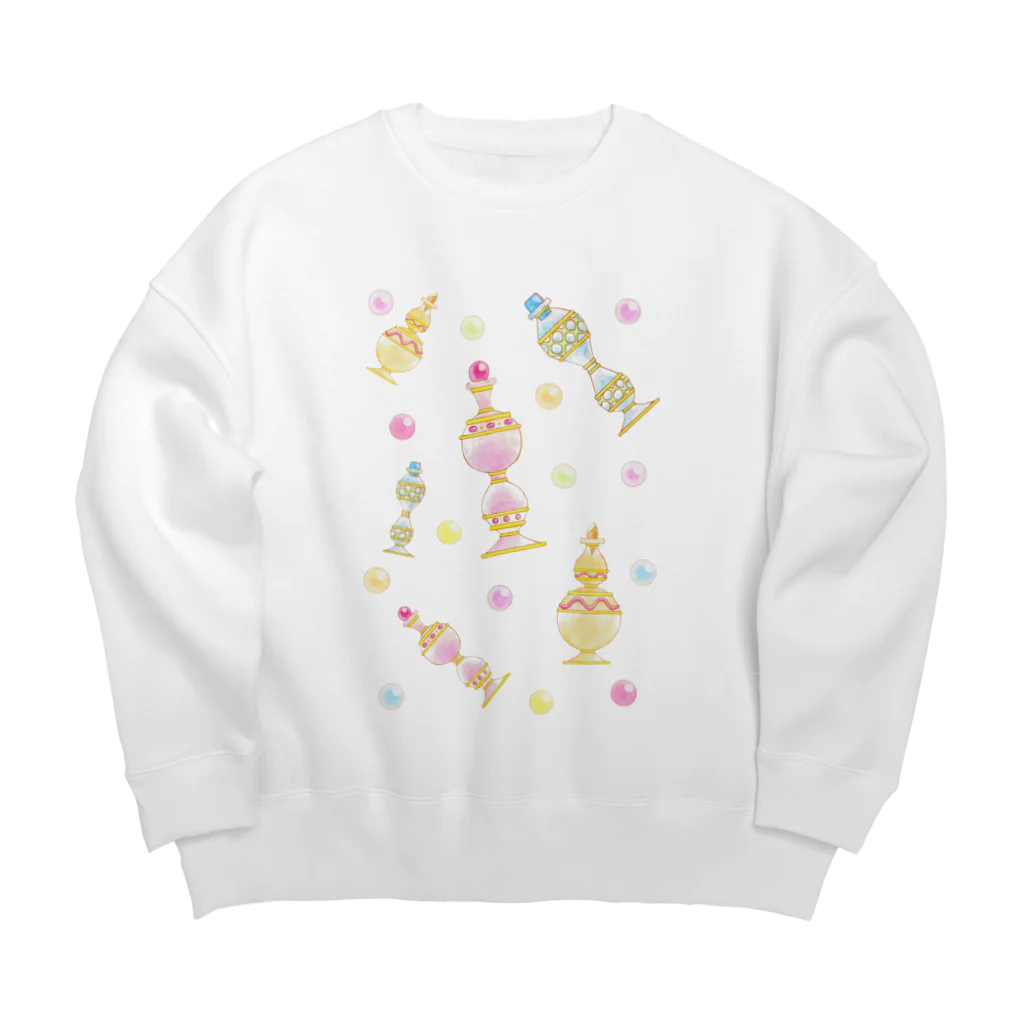 プリズモリイの箱の魔法少女の不思議な香水瓶と魔法玉石 ボンボンミニョン  Big Crew Neck Sweatshirt